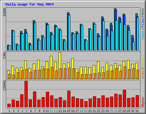 Daily usage for May 2024