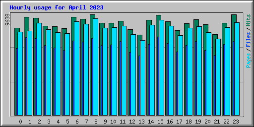 Hourly usage for April 2023